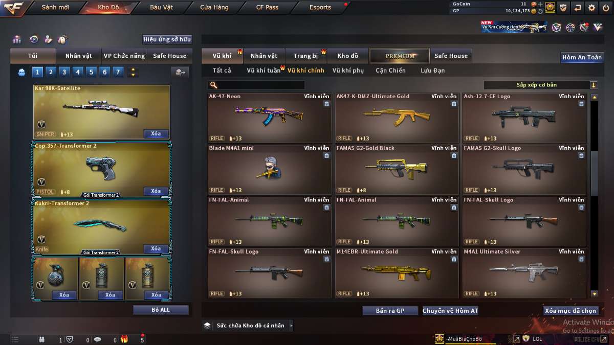 shop acc cf uy tin gia re